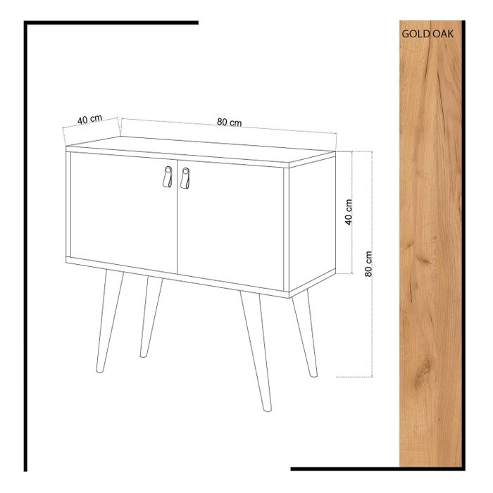 Hanah Home Consola Rebecca Roble y Blanco